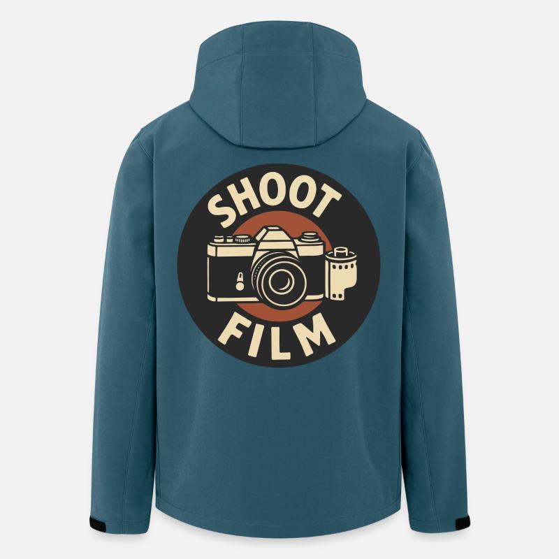 Shoot Film Retro Kamera - Recycelte Männer Softshell-Jacke von Stanley/Stella - Dunkles Petrol