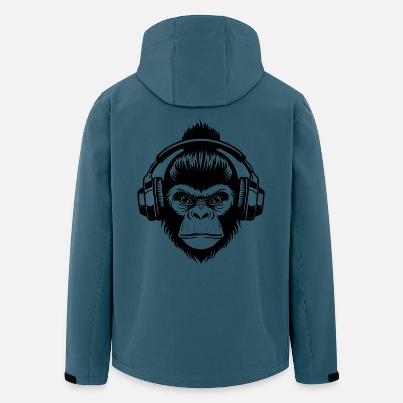 Stiller Affenkopf Kopfhörer Zen Edition Shirt - Recycelte Männer Softshell-Jacke von Stanley/Stella - Dunkles Petrol