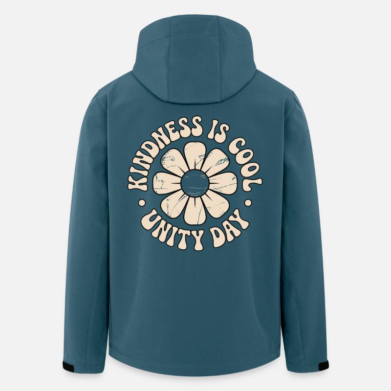 Kindness Unity Flowers Postive Message - Men’s Recycled Softshell Jacket by Stanley/Stella - stargazer