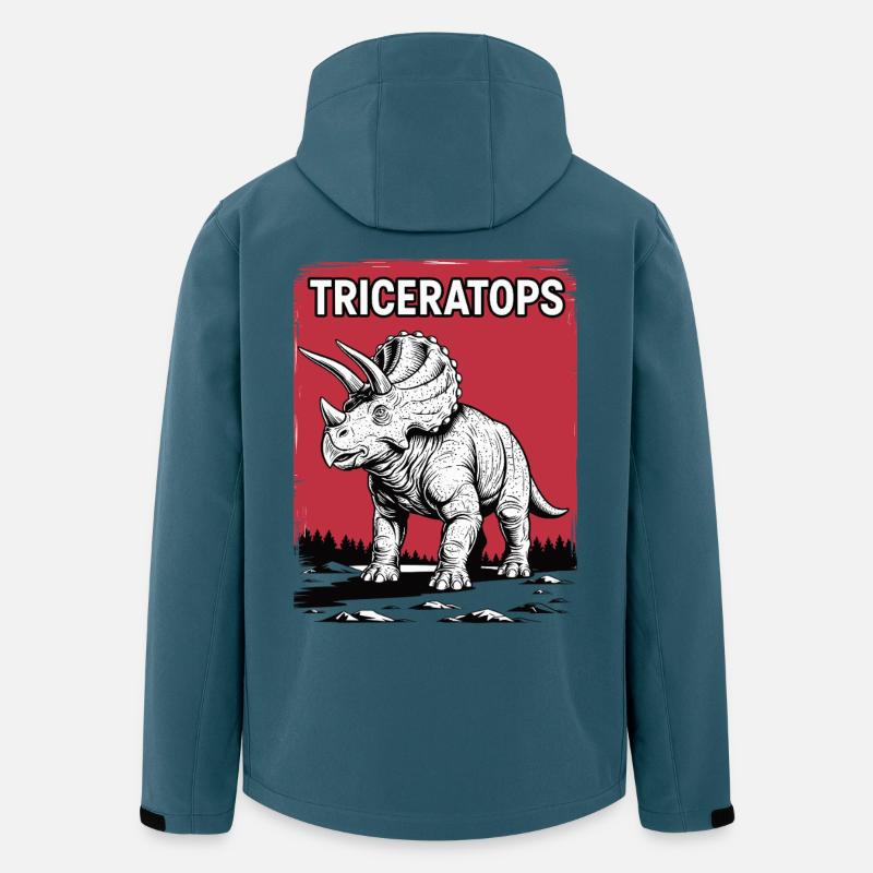 Triceratops Bold Sketch - Recycelte Männer Softshell-Jacke von Stanley/Stella - Dunkles Petrol