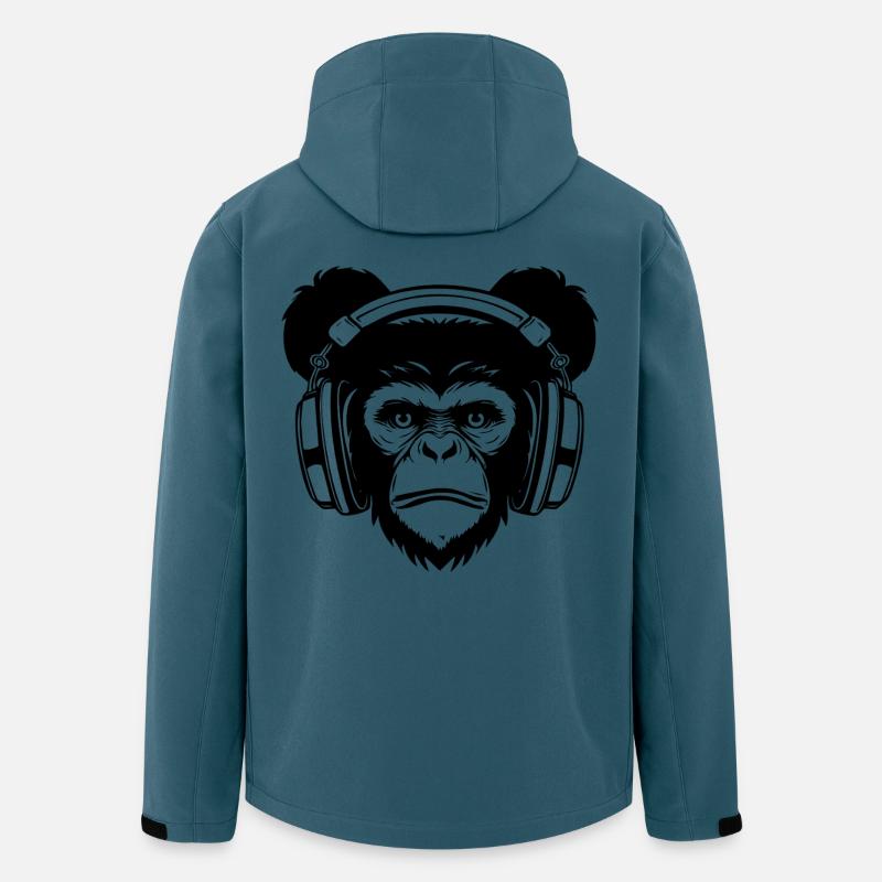 Skateboard Echo Affe Rhythm Street Shirt - Recycelte Männer Softshell-Jacke von Stanley/Stella - Dunkles Petrol