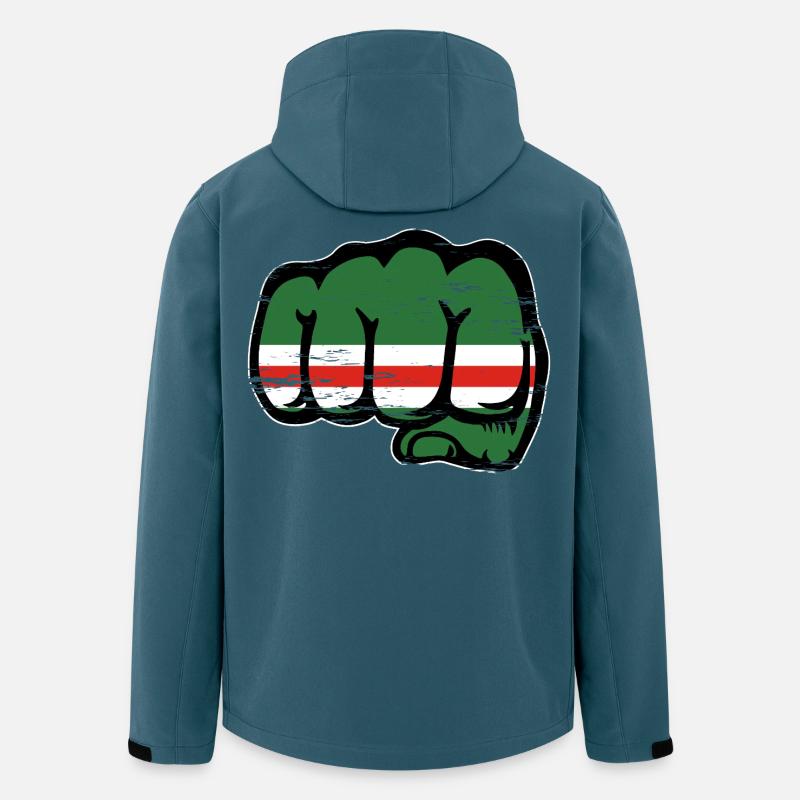 Tschetschenien Flagge Faust used - Recycelte Männer Softshell-Jacke von Stanley/Stella - Dunkles Petrol