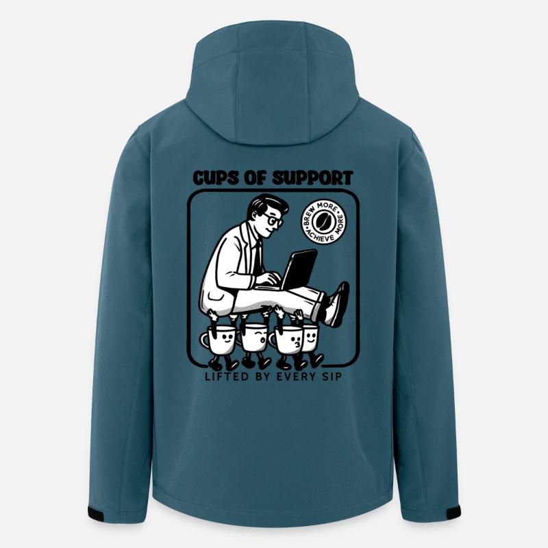 Becher der Unterstützung - Recycelte Männer Softshell-Jacke von Stanley/Stella - Dunkles Petrol