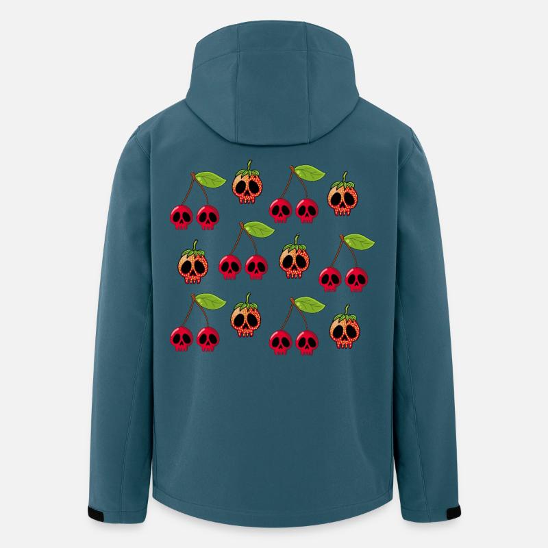 Kirsch- und Erdbeerschädel - Recycelte Männer Softshell-Jacke von Stanley/Stella - Dunkles Petrol