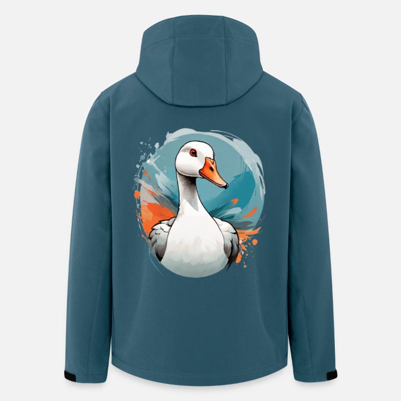 Enterich im Farbwirbel - Recycelte Männer Softshell-Jacke von Stanley/Stella - Dunkles Petrol