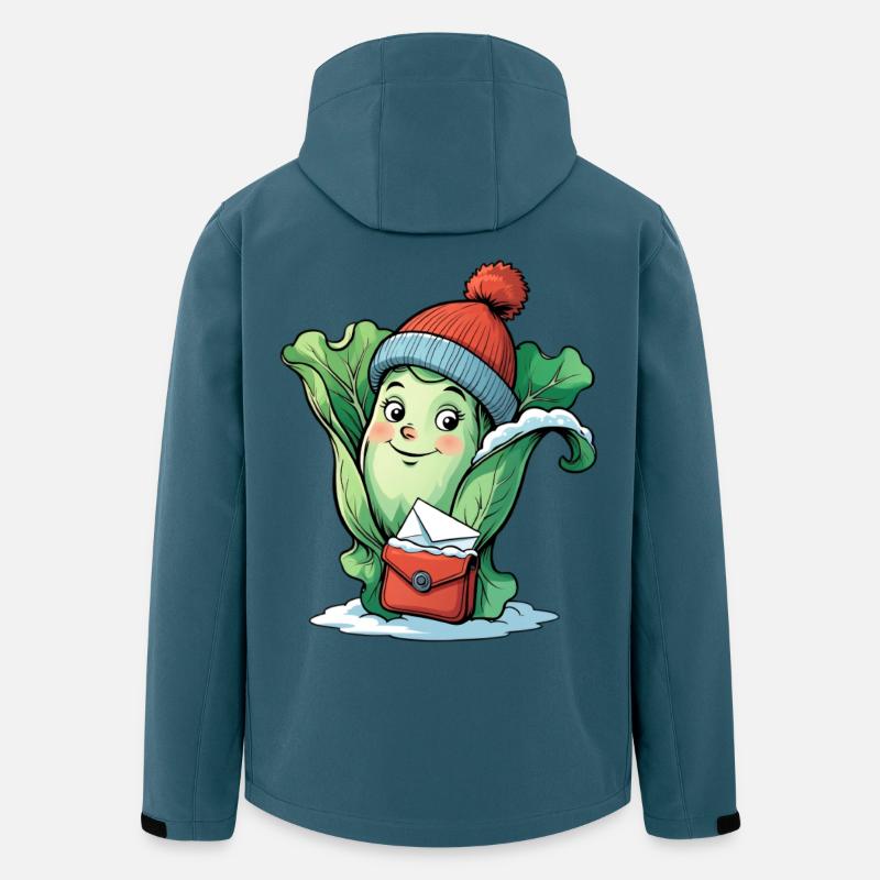 Kopfsalat im Winterschal und Briefen - Recycelte Männer Softshell-Jacke von Stanley/Stella - Dunkles Petrol