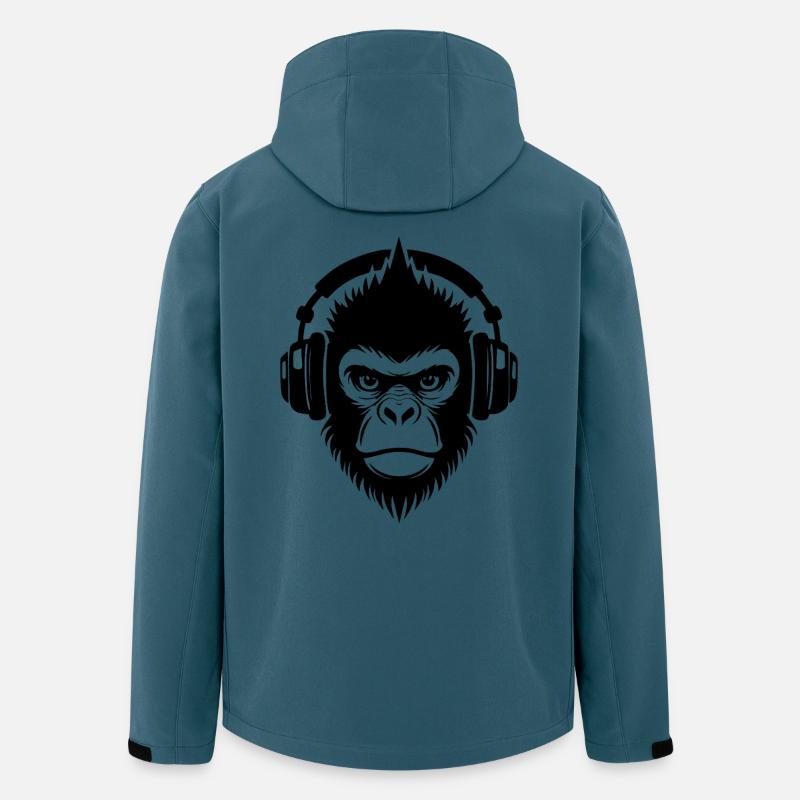 Analog Punk Affenkopf Tape Loop Shirt - Recycelte Männer Softshell-Jacke von Stanley/Stella - Dunkles Petrol