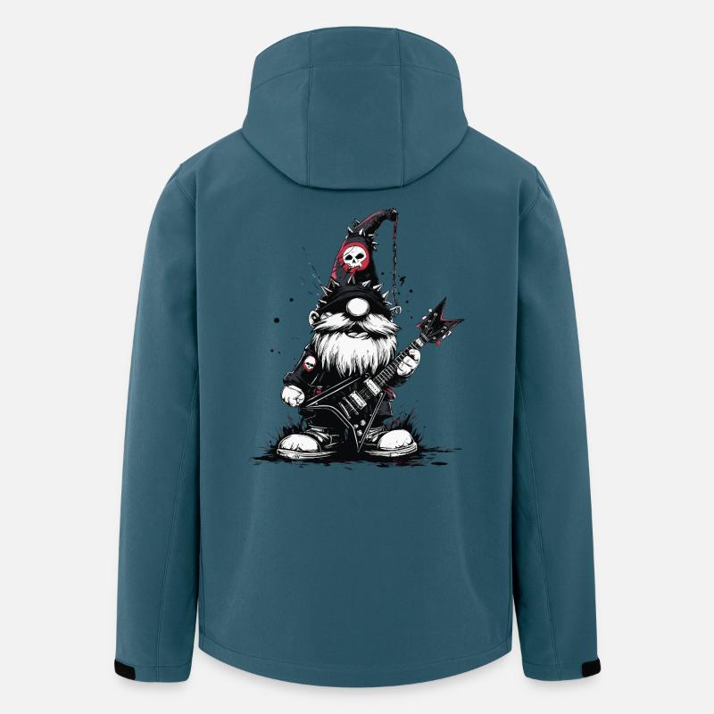 Gartenzwerg Rocker spielt Gitarre - Recycelte Männer Softshell-Jacke von Stanley/Stella - Dunkles Petrol