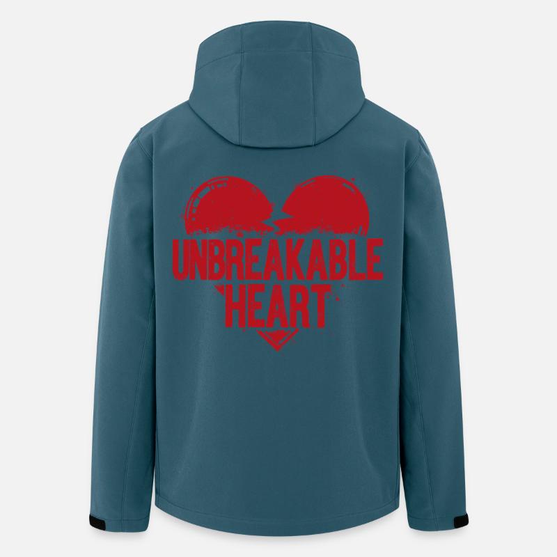 Unbreakable Heart Statement - Recycelte Männer Softshell-Jacke Discoverer von Stanley/Stella - Dunkles Petrol
