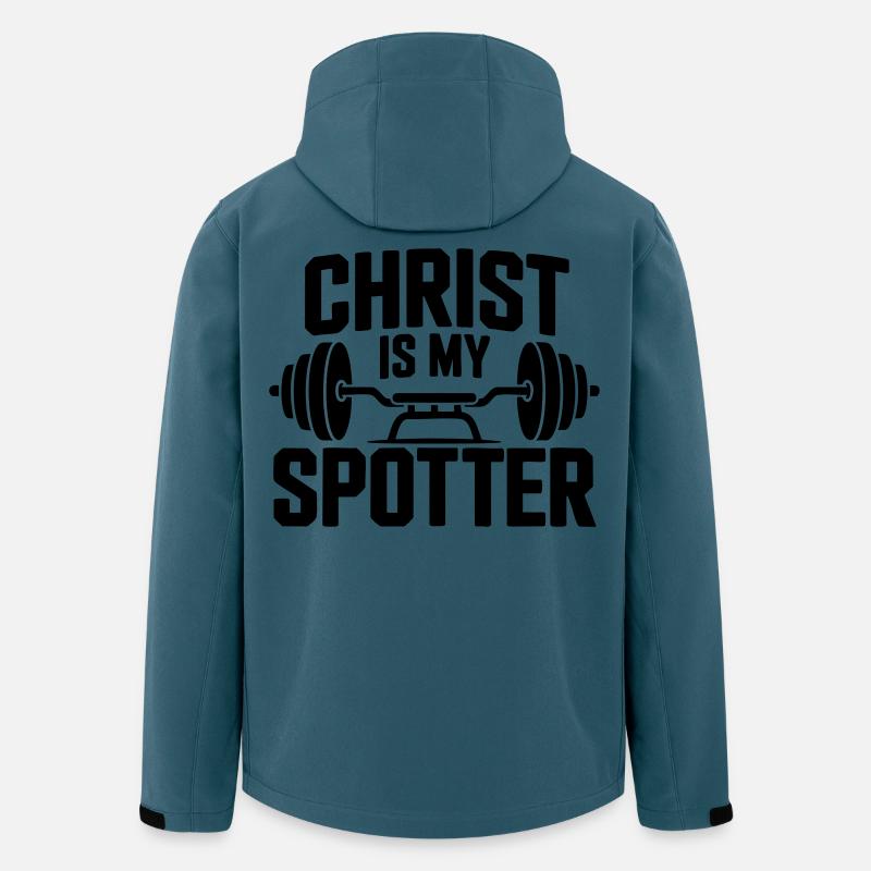 Christus ist mein Spotter - Recycelte Männer Softshell-Jacke von Stanley/Stella - Dunkles Petrol