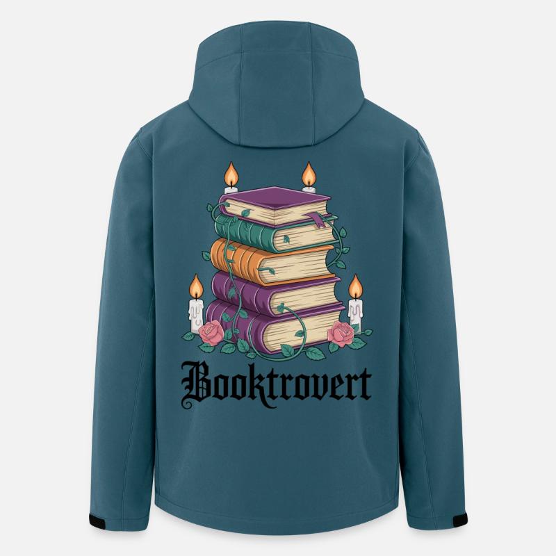 Lesezauber Bücherstapel mit Kerzen - Recycelte Männer Softshell-Jacke von Stanley/Stella - Dunkles Petrol