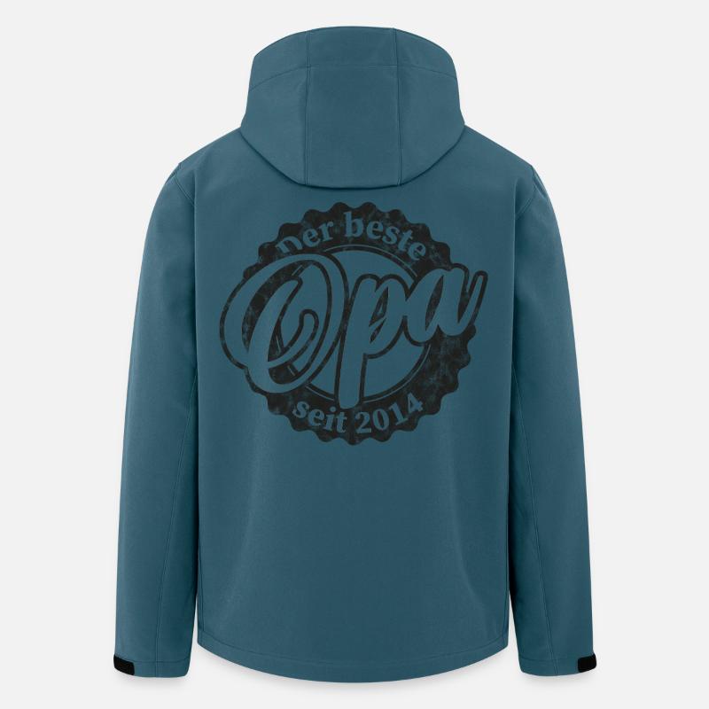 Der Beste Opa seit 2014 - Recycelte Männer Softshell-Jacke von Stanley/Stella - Dunkles Petrol