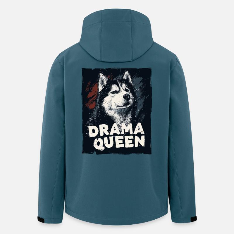 Husky Drama Queen - Recycelte Männer Softshell-Jacke von Stanley/Stella - Dunkles Petrol