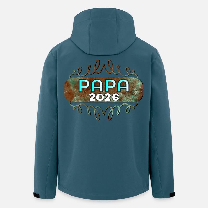PAPA BABY 2026 - Recycelte Männer Softshell-Jacke von Stanley/Stella - Dunkles Petrol