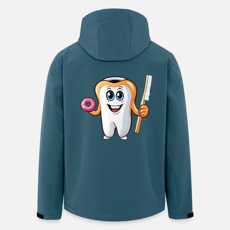 Zahnheld Donut Zahnbürste - Recycelte Männer Softshell-Jacke von Stanley/Stella - Dunkles Petrol