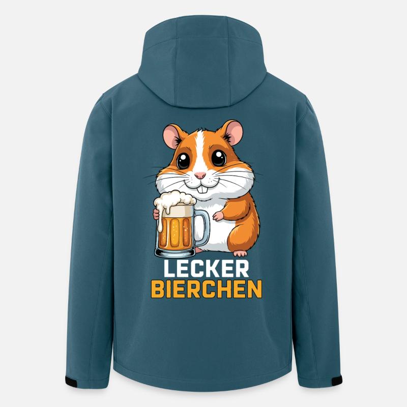 Lecker Bierchen - Recycelte Männer Softshell-Jacke von Stanley/Stella - Dunkles Petrol