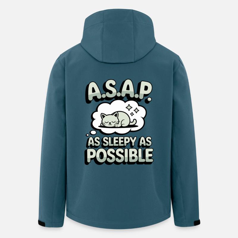 A.S.A.P Schlaf Katze Cartoon - Recycelte Männer Softshell-Jacke von Stanley/Stella - Dunkles Petrol