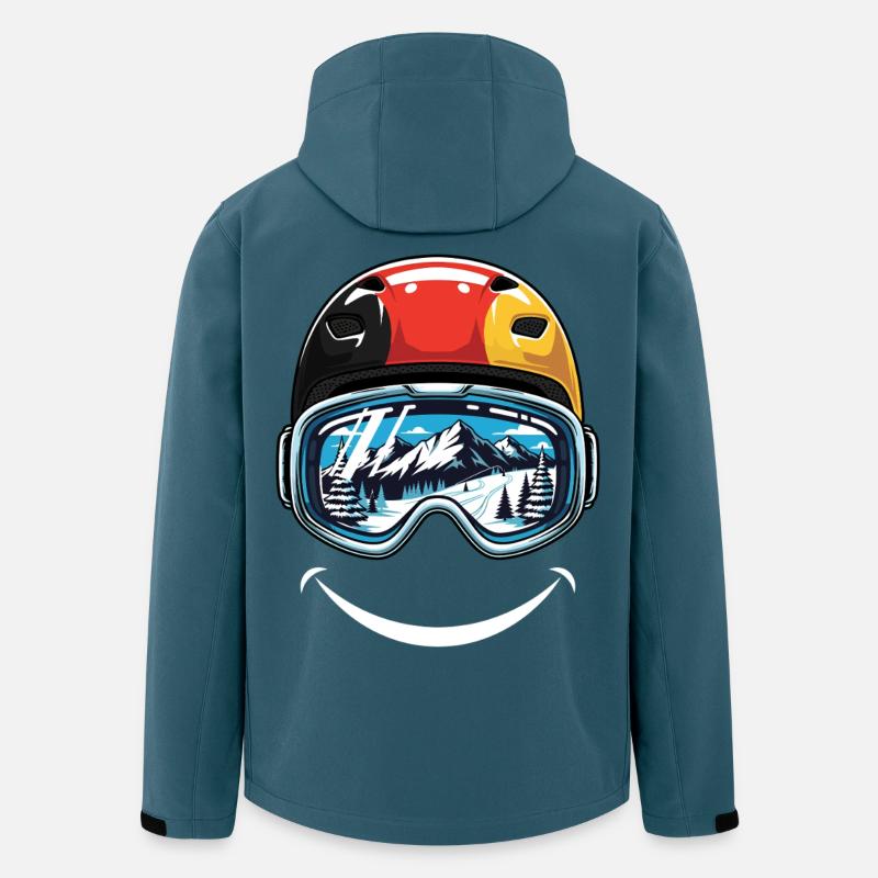 Skihelm Deutschland Flagge - Recycelte Männer Softshell-Jacke von Stanley/Stella - Dunkles Petrol