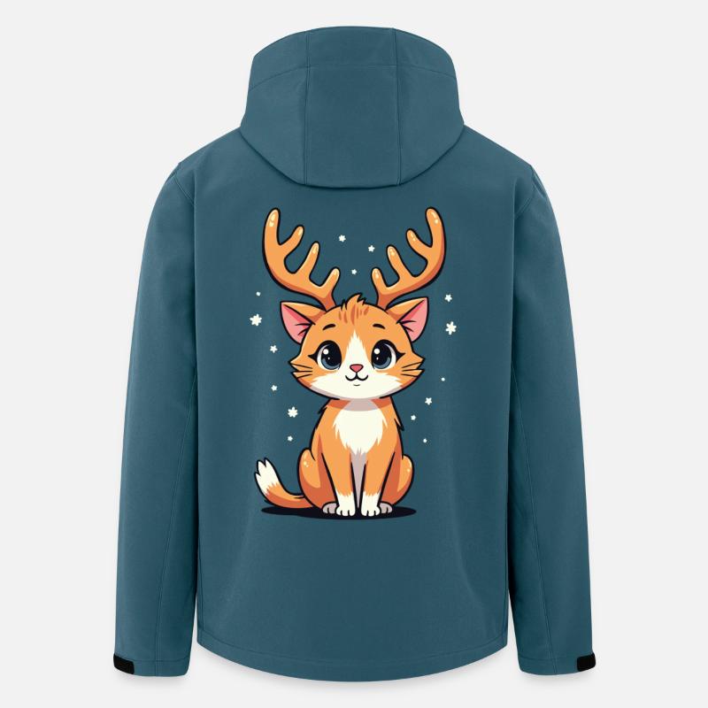 Rentierkatze - Recycelte Männer Softshell-Jacke von Stanley/Stella - Dunkles Petrol