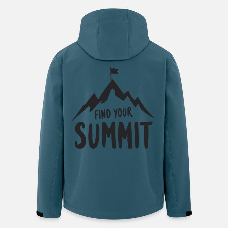 Finde Deinen Gipfel - Recycelte Männer Softshell-Jacke von Stanley/Stella - Dunkles Petrol