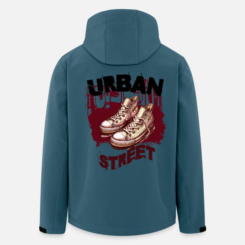 Street Sneaker Graffiti Duo - Recycelte Männer Softshell-Jacke von Stanley/Stella - Dunkles Petrol