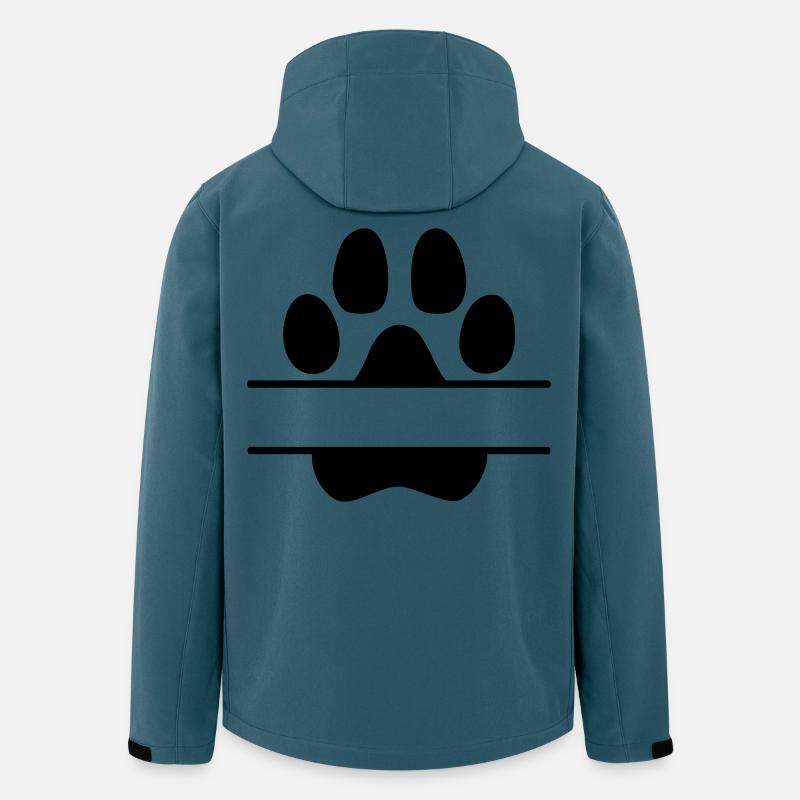 Hundepfoten Namensschild - Recycelte Männer Softshell-Jacke von Stanley/Stella - Dunkles Petrol