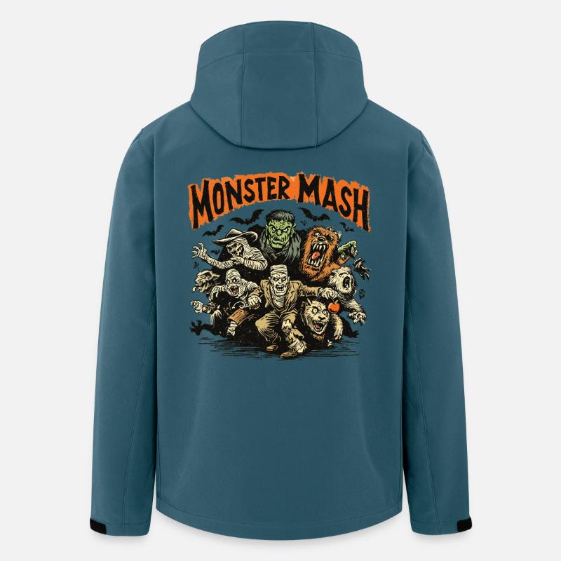Monster Mash - Recycelte Männer Softshell-Jacke von Stanley/Stella - Dunkles Petrol