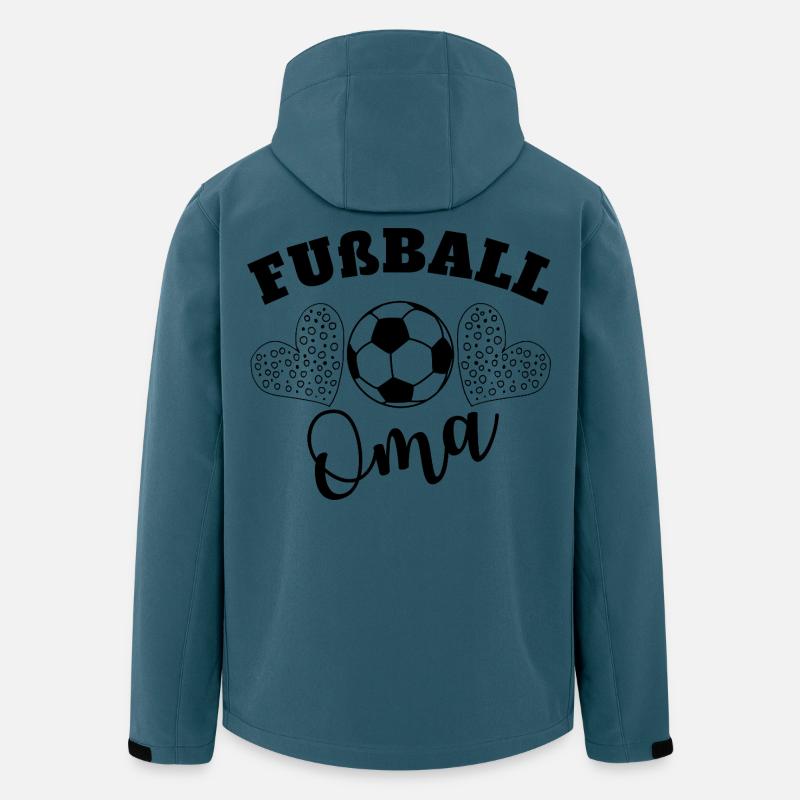 Fußball Oma mit Herz - Recycelte Männer Softshell-Jacke von Stanley/Stella - Dunkles Petrol