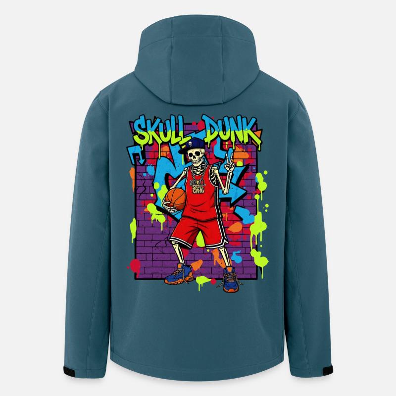 Skull Dunk – Skeleton Basketball Graffiti 90s - Men’s Recycled Softshell Jacket by Stanley/Stella - stargazer