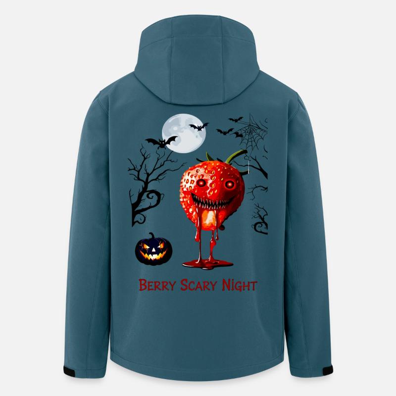 Scary Strawberry Berry Scary Night - Recycelte Männer Softshell-Jacke von Stanley/Stella - Dunkles Petrol