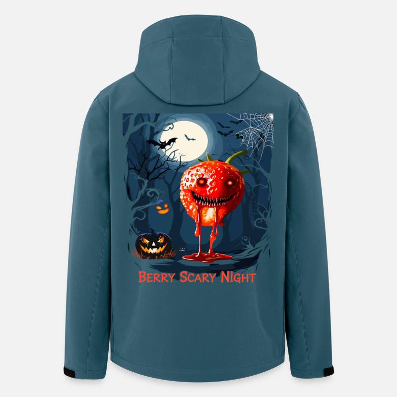 Halloween Zombie Erdbeere  - Recycelte Männer Softshell-Jacke von Stanley/Stella - Dunkles Petrol