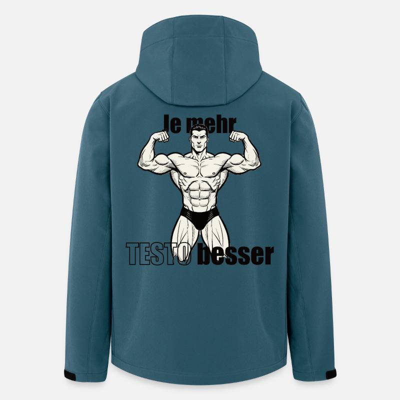 Muscle Hero Power Pose Print Design - Men’s Recycled Softshell Jacket by Stanley/Stella - stargazer