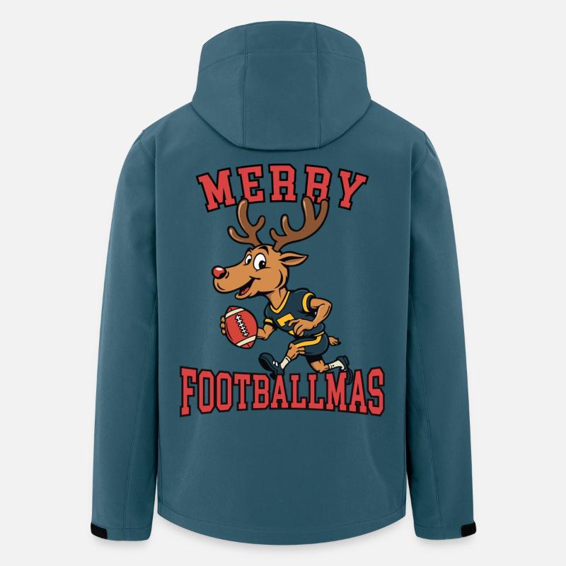 Frohe Footballmas - Recycelte Männer Softshell-Jacke von Stanley/Stella - Dunkles Petrol