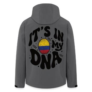 Kolumbianische DNA Kolumbien Flagge Hispanisch - Recycelte Männer Softshell-Jacke von Stanley/Stella - Dunkles Petrol - Hinten - AI Model Male 185 light (185cm)