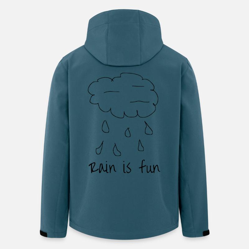 Rain is Fun Cartoon Design - Recycelte Männer Softshell-Jacke von Stanley/Stella - Dunkles Petrol