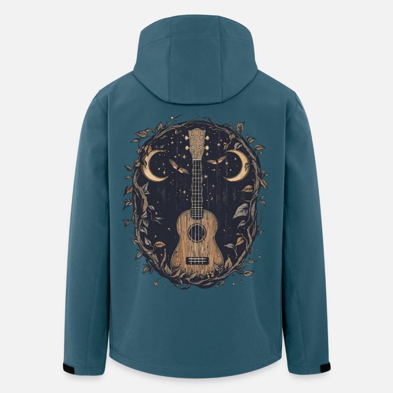 Gothic Uke with  Moon Moth - Recycelte Männer Softshell-Jacke von Stanley/Stella - Dunkles Petrol