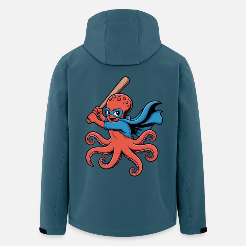 Baseball Oktopus Superheld - Recycelte Männer Softshell-Jacke von Stanley/Stella - Dunkles Petrol