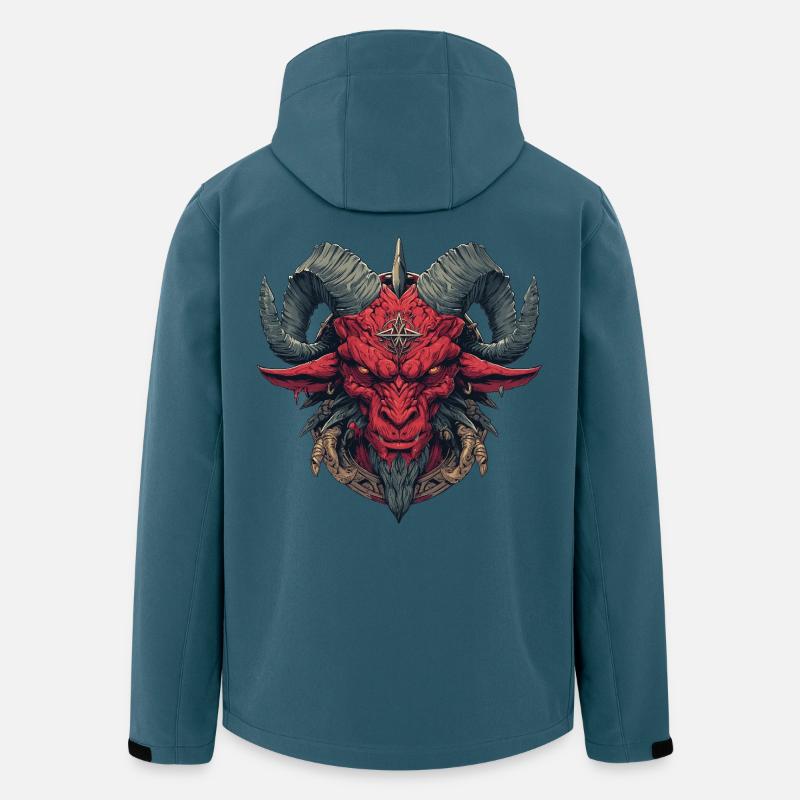 Red Demon Horned Crest - Men’s Recycled Softshell Jacket by Stanley/Stella - stargazer