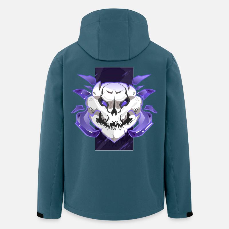 Cyber Skull – Neon Lila Design - Recycelte Männer Softshell-Jacke von Stanley/Stella - Dunkles Petrol