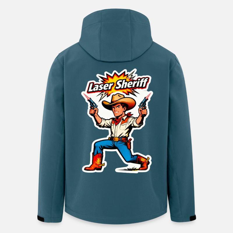 Laser Sheriff Cowboy - Recycelte Männer Softshell-Jacke von Stanley/Stella - Dunkles Petrol