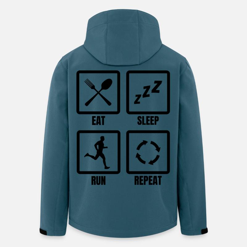 Zeitplan für Läufer - Recycelte Männer Softshell-Jacke von Stanley/Stella - Dunkles Petrol