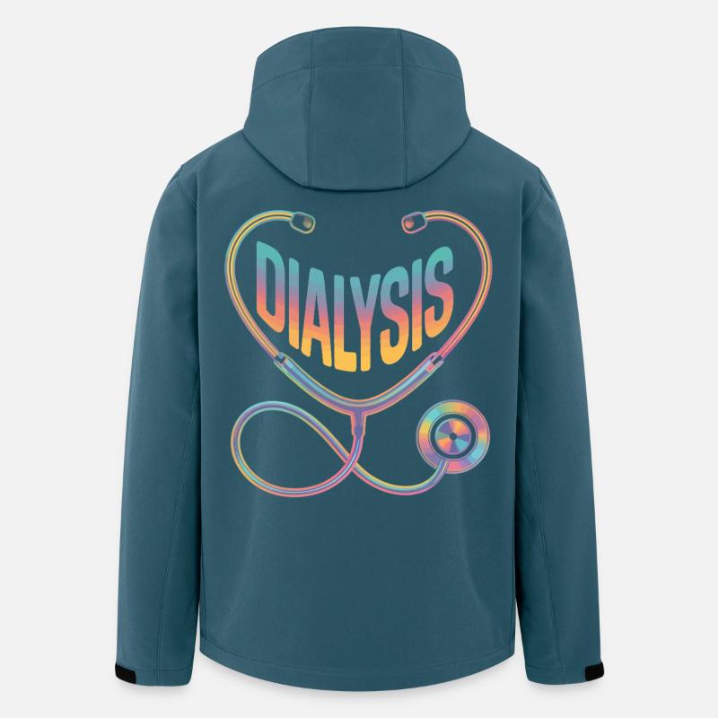 Regenbogen Diagnose Stethoskop - Recycelte Männer Softshell-Jacke von Stanley/Stella - Dunkles Petrol