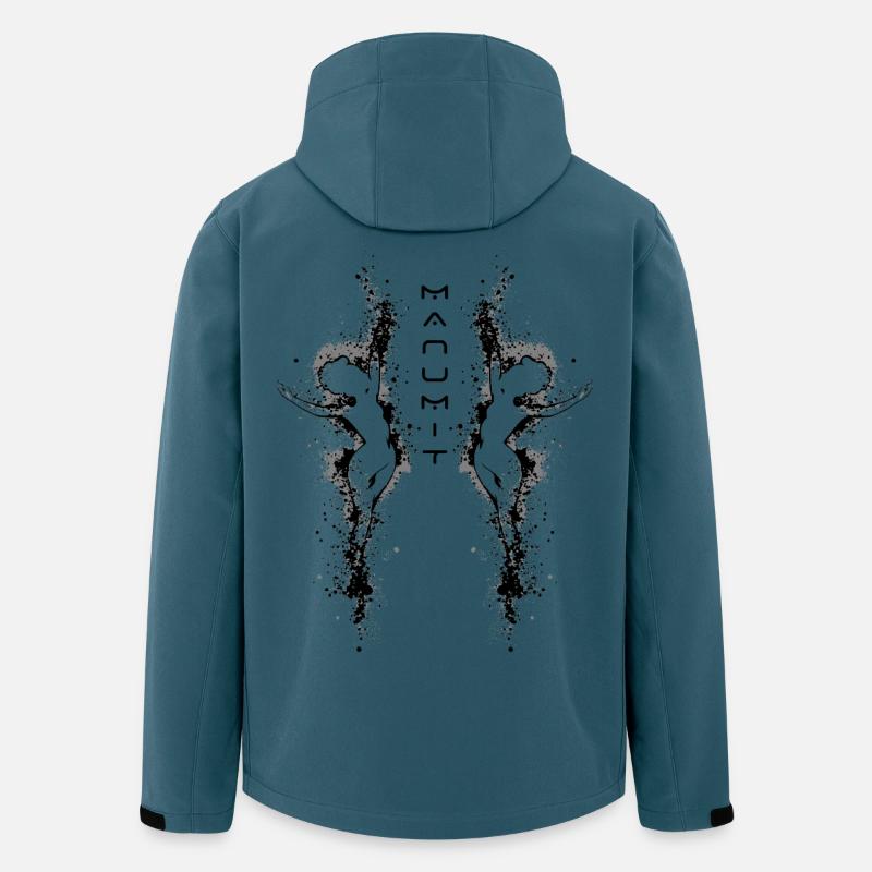 Manumit Paar Schwarzes Design - Recycelte Männer Softshell-Jacke von Stanley/Stella - Dunkles Petrol