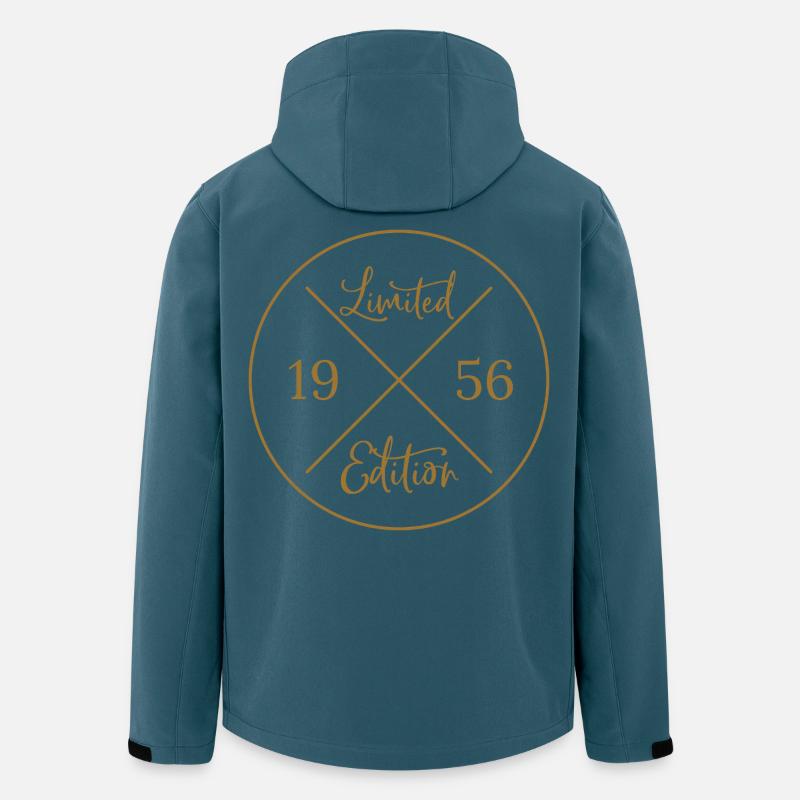 Geschenk 70. Geburtstag - Limited Edition 1956 - Recycelte Männer Softshell-Jacke von Stanley/Stella - Dunkles Petrol