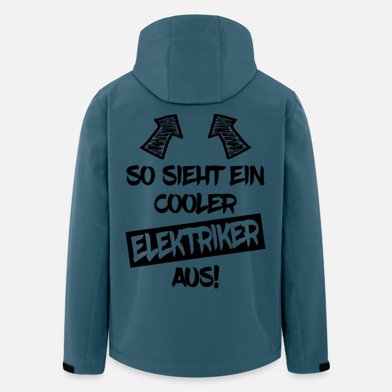 So Sieht Ein Cooler Elektriker Aus - Recycelte Männer Softshell-Jacke von Stanley/Stella - Dunkles Petrol