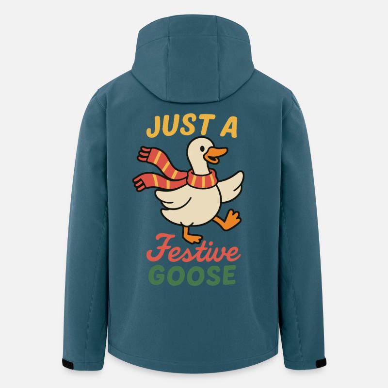 Weihnachtsgans Nur eine festliche Gans - Recycelte Männer Softshell-Jacke von Stanley/Stella - Dunkles Petrol