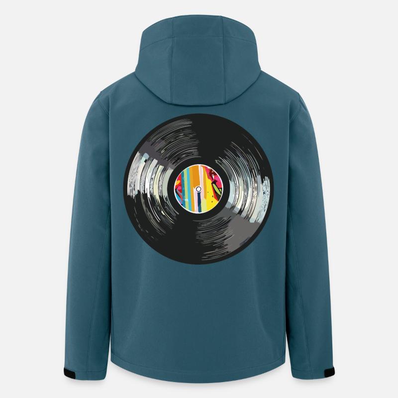 Vinyl_5 - Recycelte Männer Softshell-Jacke von Stanley/Stella - Dunkles Petrol