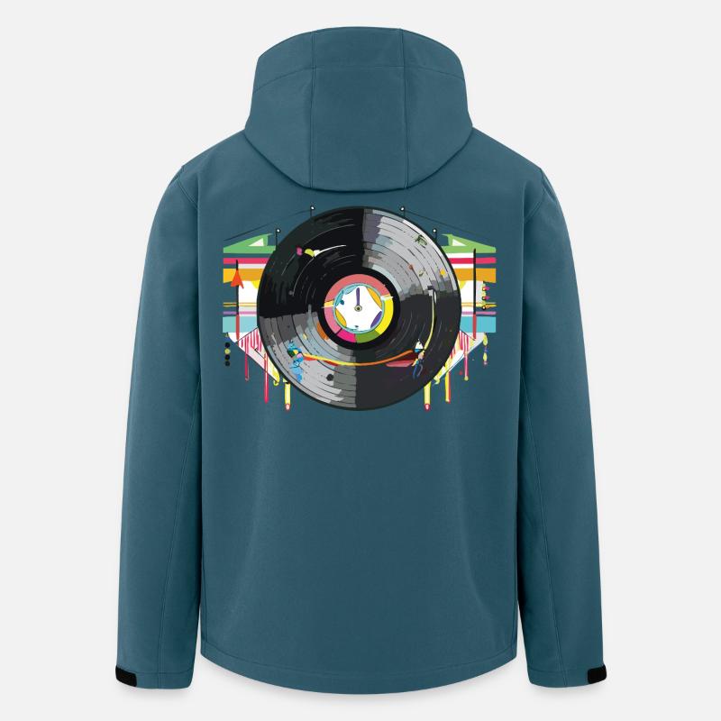 Vinyl_3 - Recycelte Männer Softshell-Jacke von Stanley/Stella - Dunkles Petrol