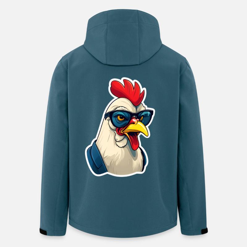 Coole Henne Sonnenbrillen Cartoon - Recycelte Männer Softshell-Jacke von Stanley/Stella - Dunkles Petrol