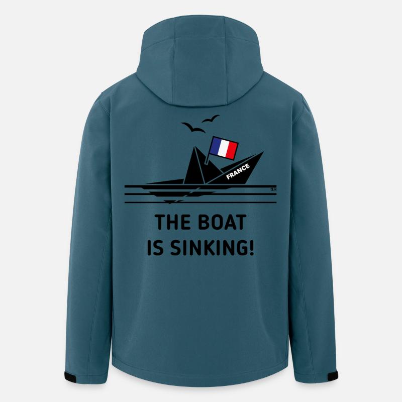 Das Boot sinkt! (Frankreich / POS) - Recycelte Männer Softshell-Jacke von Stanley/Stella - Dunkles Petrol